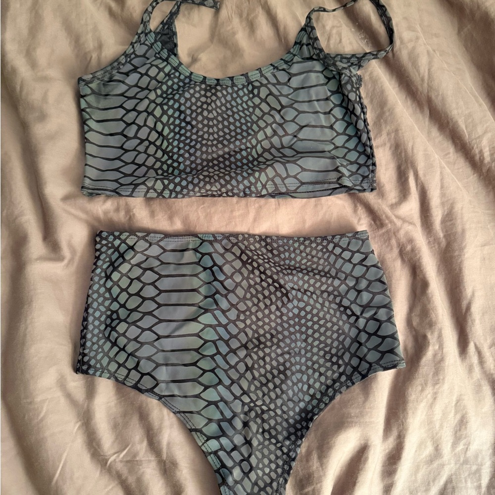 Snake Print Bikini Set